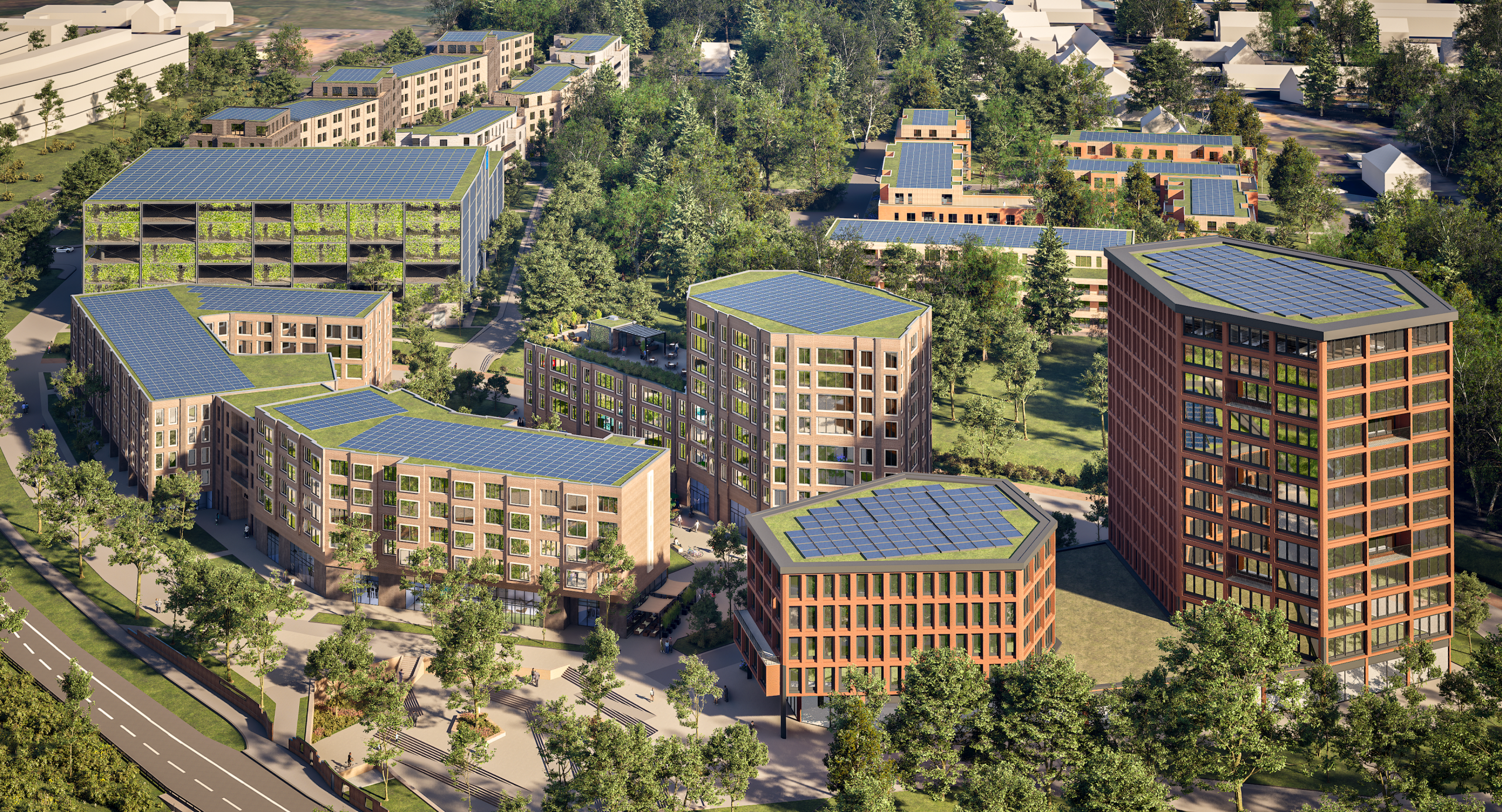 Luftansicht des Speckebach Quartiers